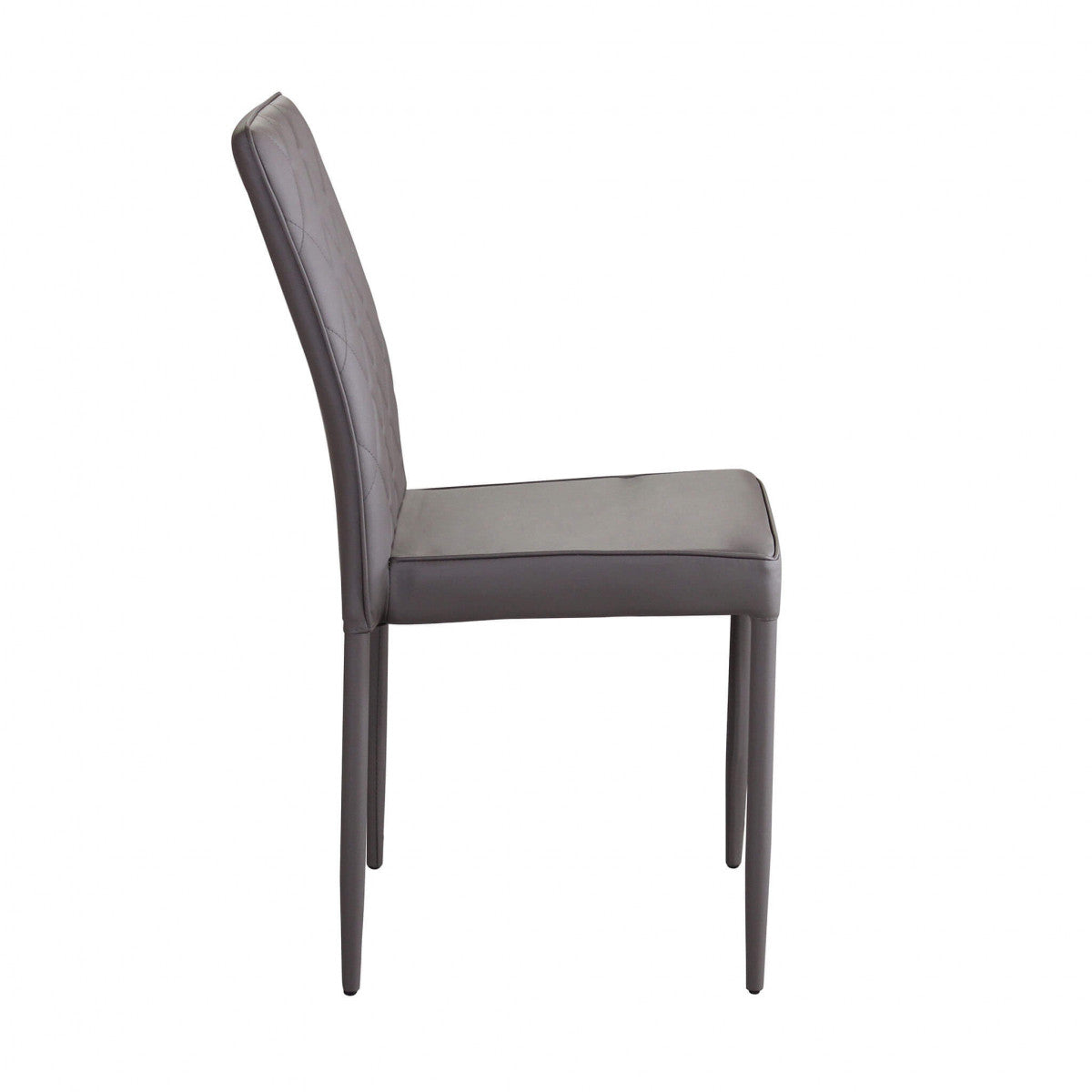 Sedia da pranzo per interni in acciaio ed ecopelle Skin