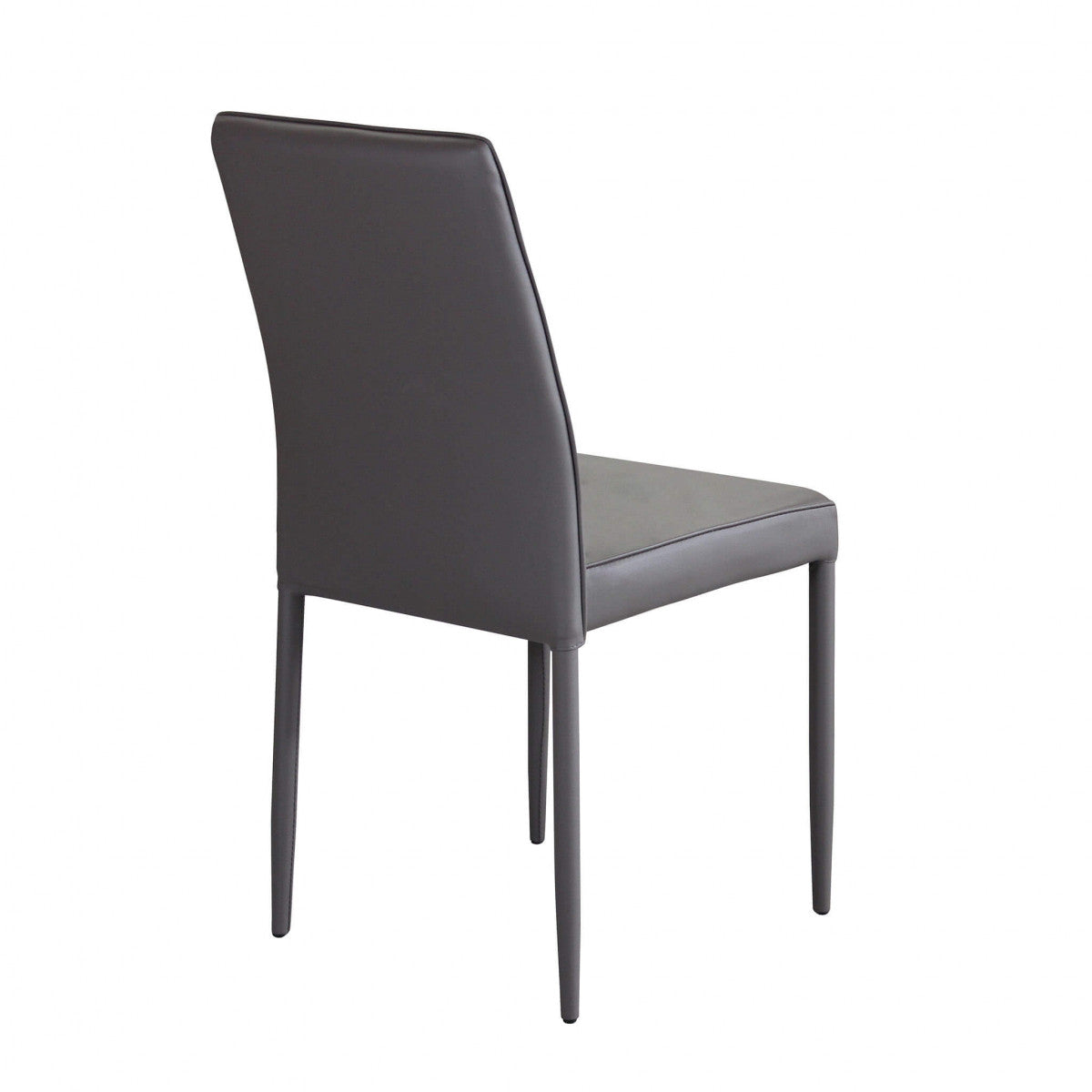 Sedia da pranzo per interni in acciaio ed ecopelle Skin