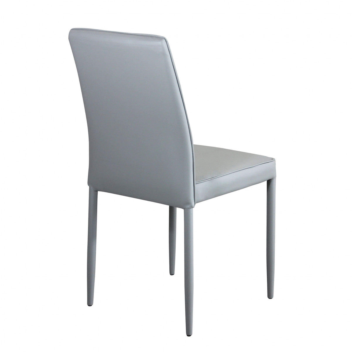 Sedia da pranzo per interni in acciaio ed ecopelle Skin