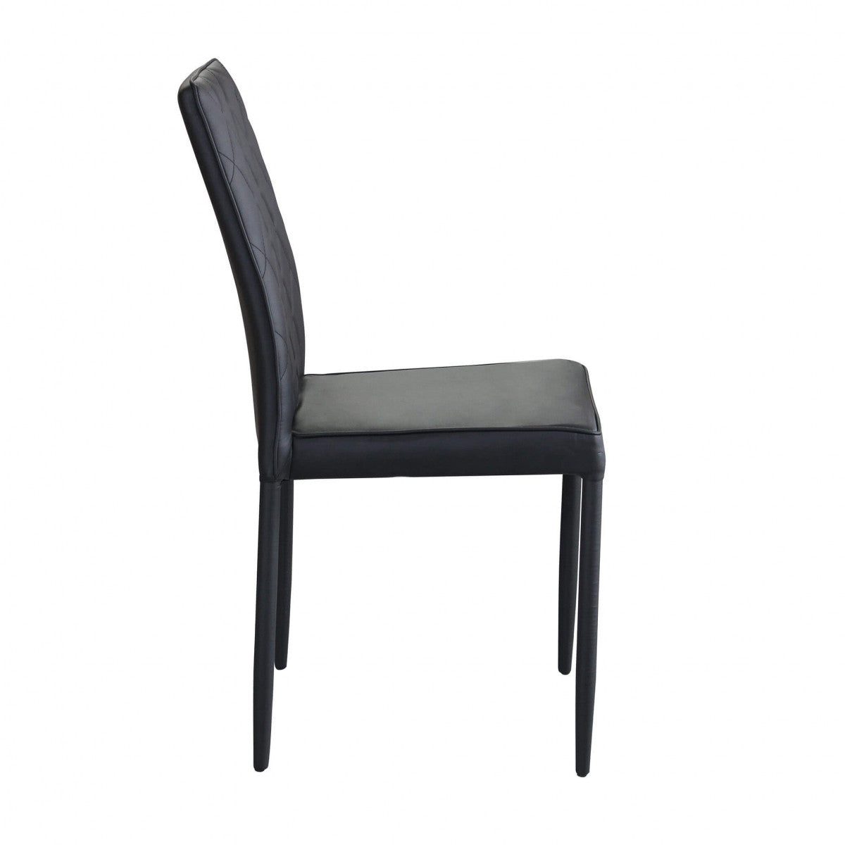 Sedia da pranzo per interni in acciaio ed ecopelle Skin