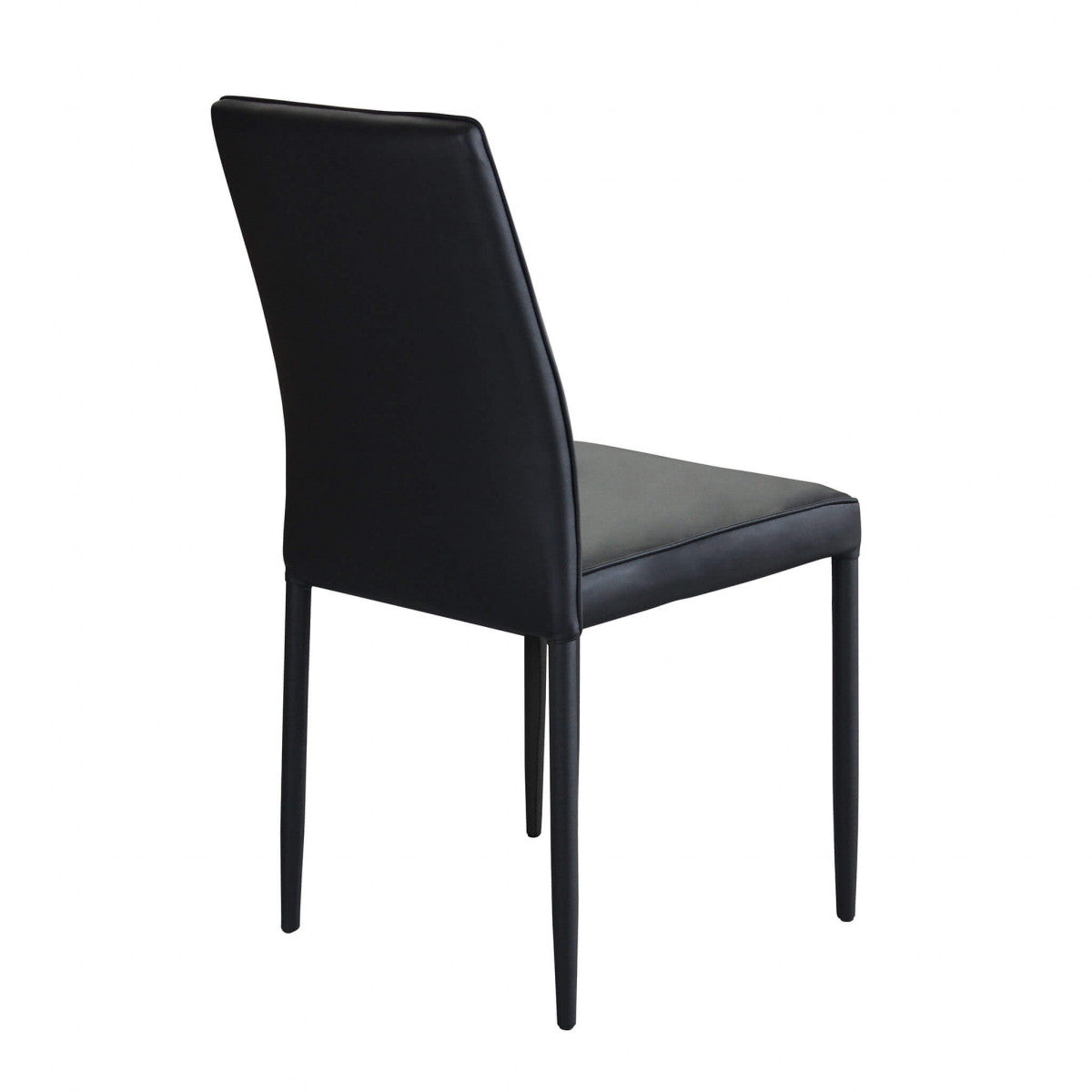 Sedia da pranzo per interni in acciaio ed ecopelle Skin