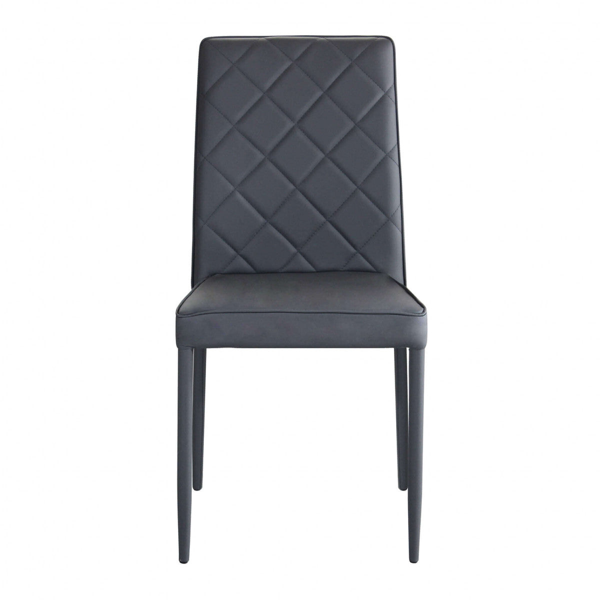 Sedia da pranzo per interni in acciaio ed ecopelle Skin