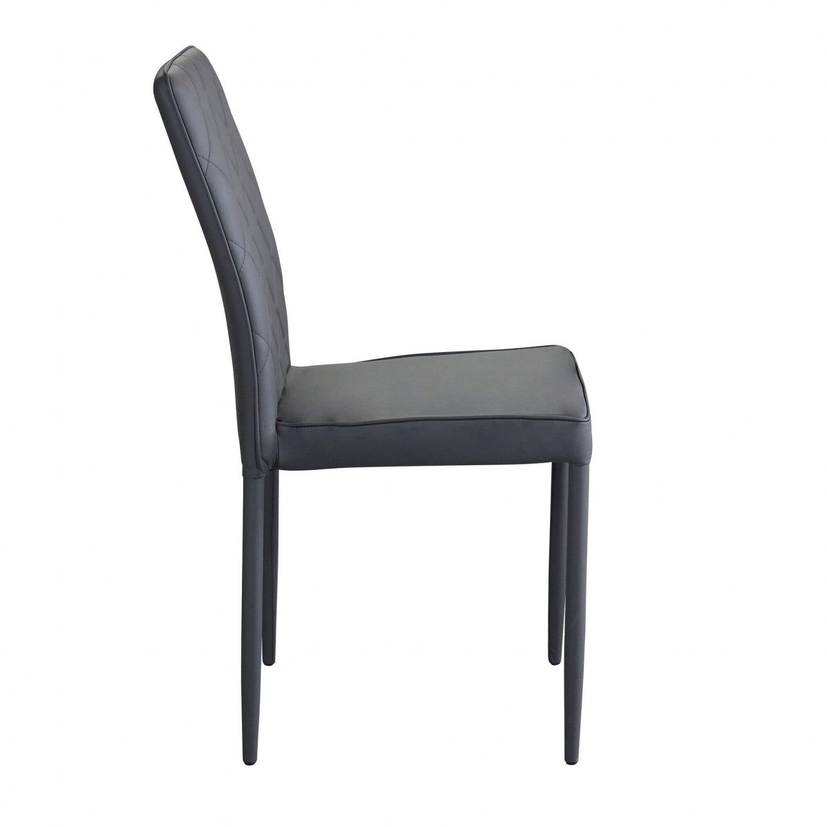 Sedia da pranzo per interni in acciaio ed ecopelle Skin