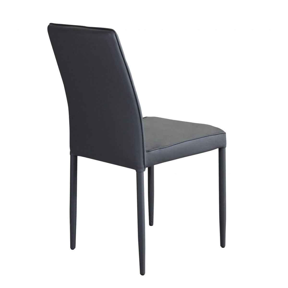 Sedia da pranzo per interni in acciaio ed ecopelle Skin