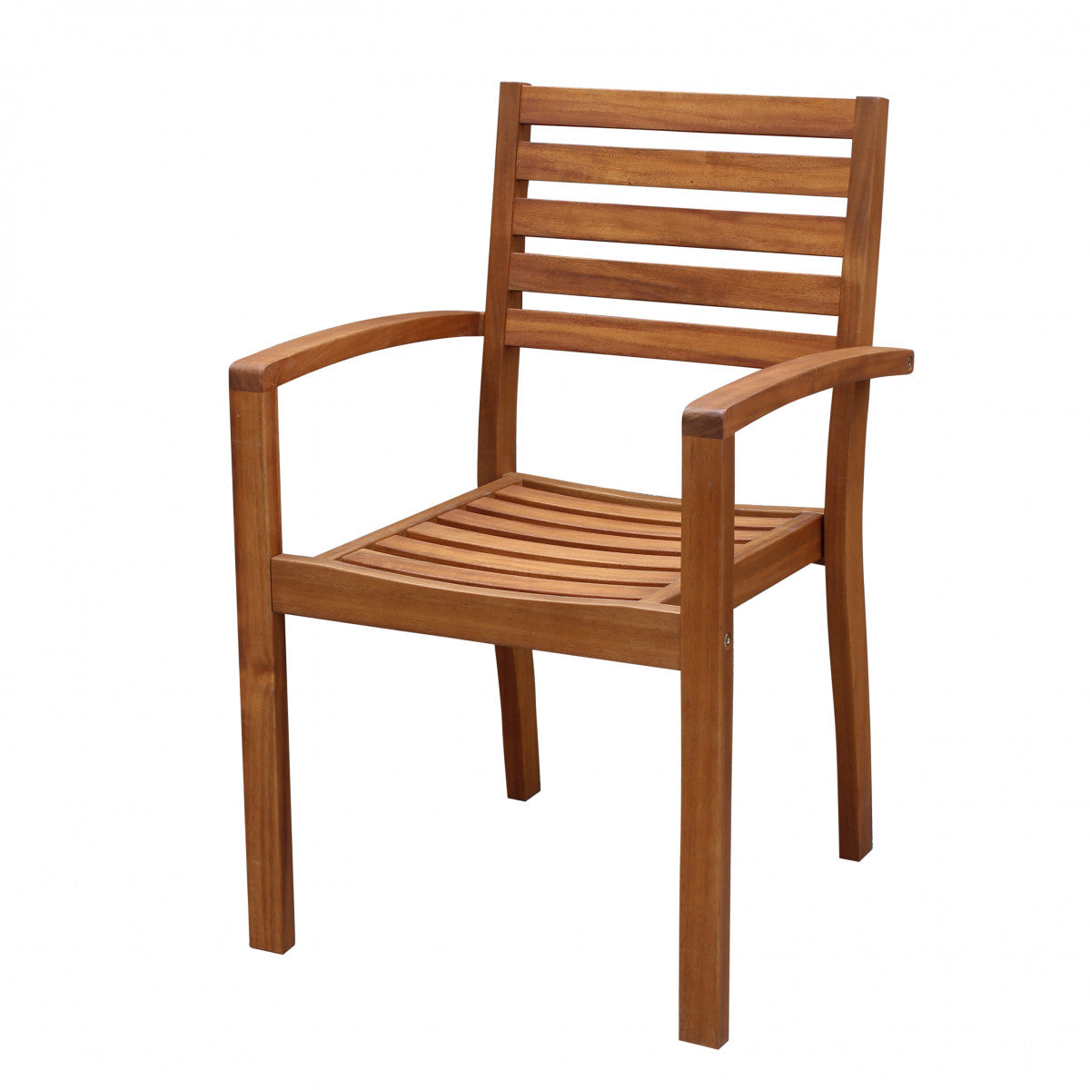 Sedia poltrona in legno di acacia impilabile VIERNA