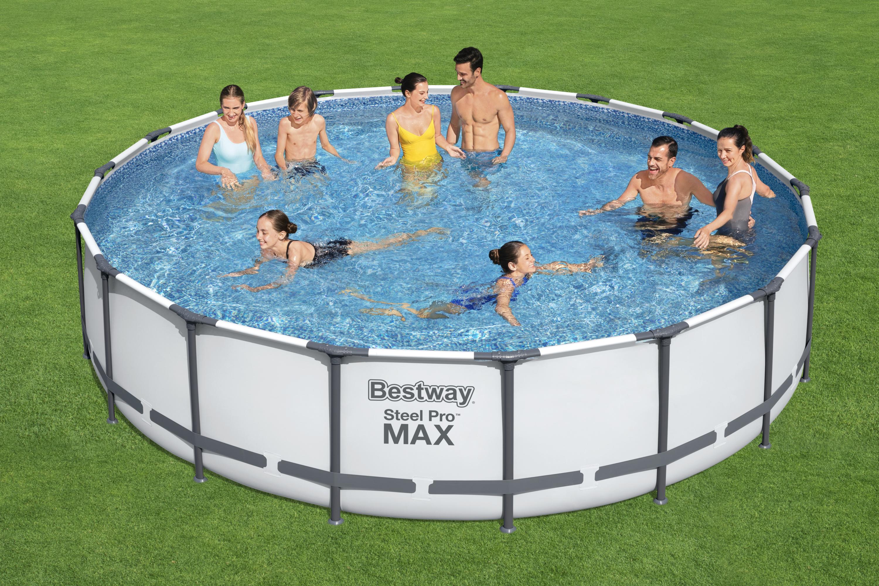 Piscina fuoriterra tonda 549x122H Steel Pro Max Bestway 56462 completa accessori