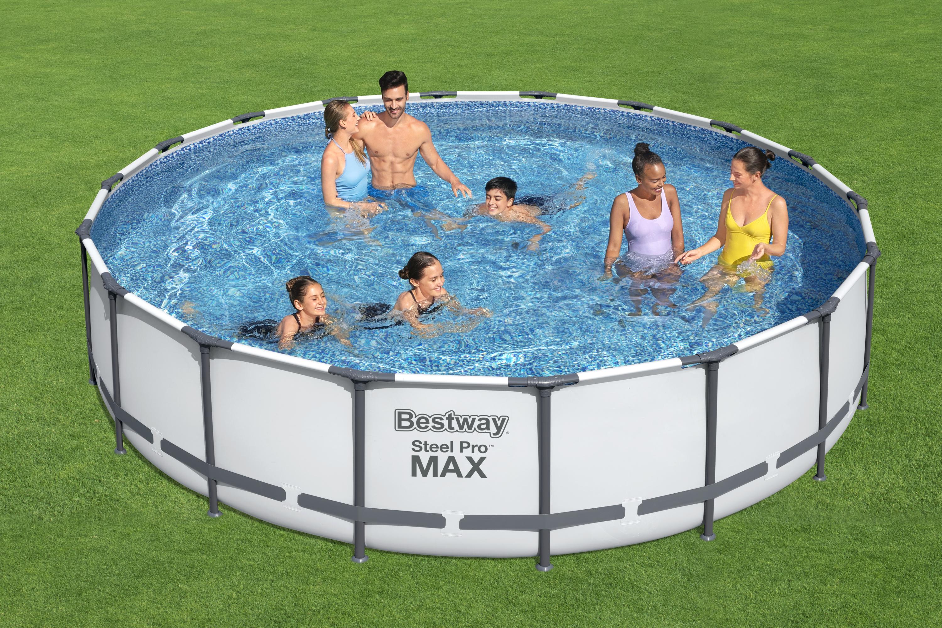 Piscina fuoriterra tonda 549x122H Steel Pro Max Bestway 56462 completa accessori