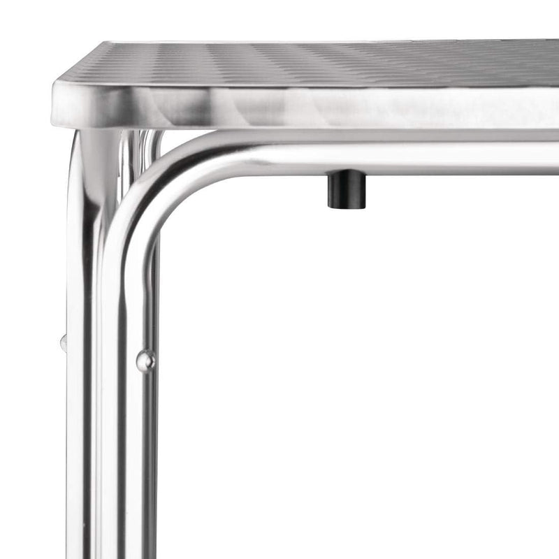 Tavolo quadrato 70x70 cm in alluminio impilabile per arredo bar waterproof da esterno Iron Square