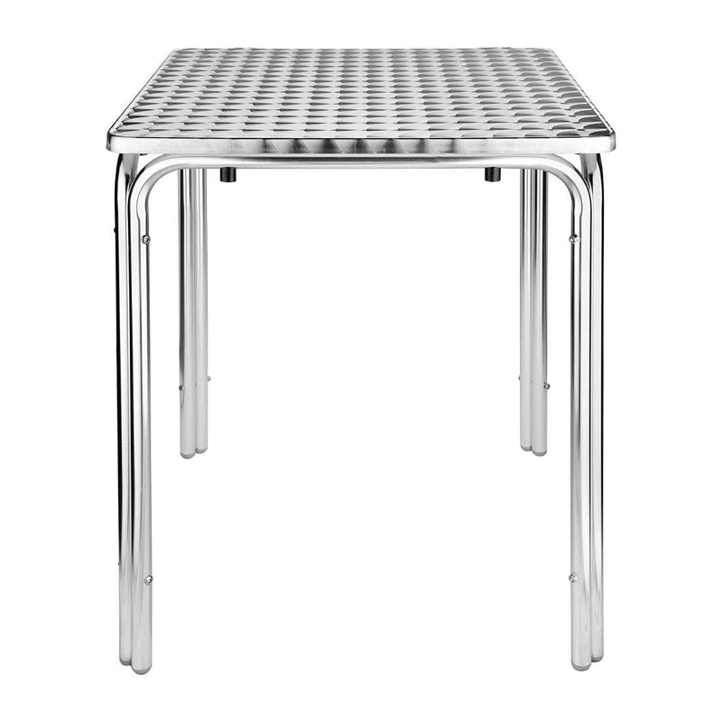 Tavolo quadrato 70x70 cm in alluminio impilabile per arredo bar waterproof da esterno Iron Square